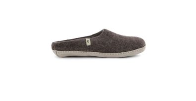 Hausschuh egos copenhagen slip on simple Chocolate Schafwolle Filz Nepal