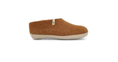 Hausschuh egos copenhagen classic shoe chestnut Schafwolle Filz Nepal