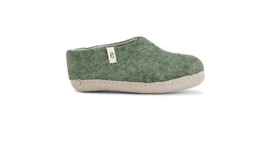 Hausschuh egos copenhagen classic shoe junior Green Schafwolle Filz Nepal