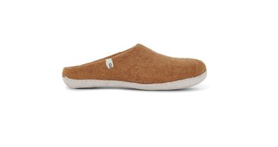 Hausschuh egos copenhagen slip on simple Chestnut Schafwolle Filz Nepal