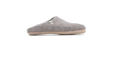 Hausschuh egos copenhagen slip on simple junior Natural Grey Schafwolle Filz