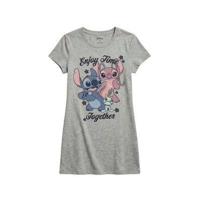 Disney Lilo & Stitch Damen Nachthemd Kurzarm Schlafshirt Nachtwäsche