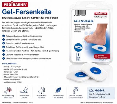 Pedibaehr (BAEHR) Gel-Fersenkeile L 41-44 1 Paar
