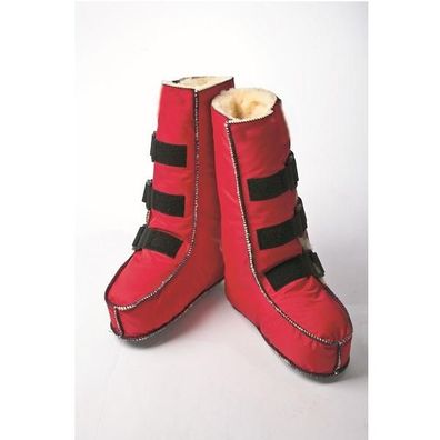 Stiefel med. Fell mit Klett + Nylon Gr. 31/32 rot