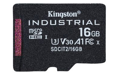 Kingston Technology 16GB microSDHC Industrial C10 A1 pSLC Karte Einzelpackung ohne Ad