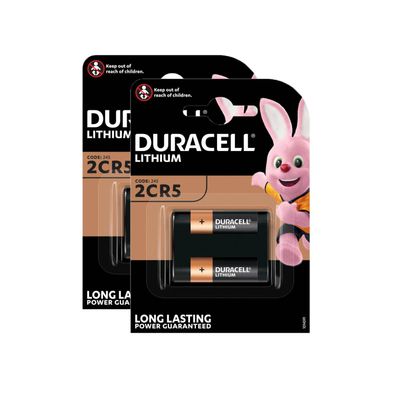 2x Duracell DL245 2CR5 2CR5M 245 Lithium Power Photo Batterie 6V im Blister