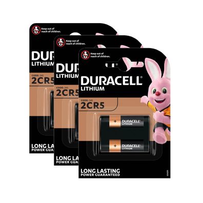 3x Duracell DL245 2CR5 2CR5M 245 Lithium Power Photo Batterie 6V im Blister