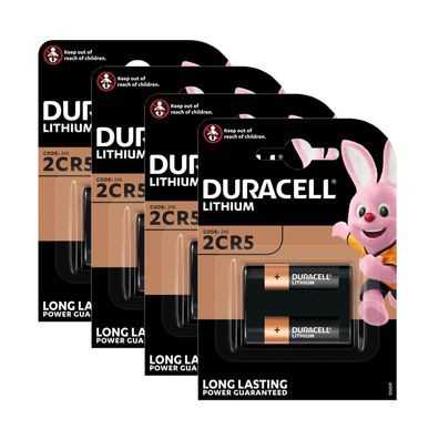 4x Duracell DL245 2CR5 2CR5M 245 Lithium Power Photo Batterie 6V im Blister