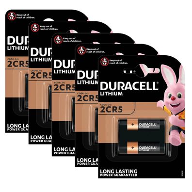 5x Duracell DL245 2CR5 2CR5M 245 Lithium Power Photo Batterie 6V im Blister