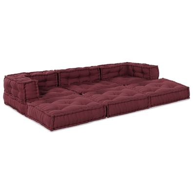 vidaXL Modulare Sofagarnitur 3 pcs Kastanienbraun Stoff