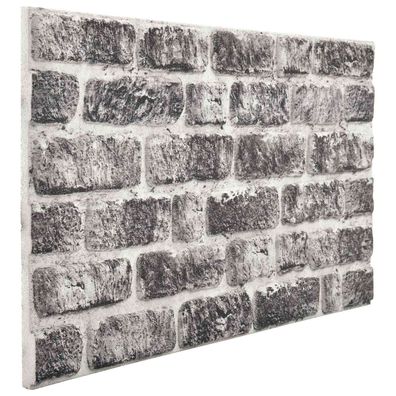 vidaXL Wandpaneele 10 pcs Dunkelgrau und Weiß 100 x 50 cm EPS-Schaum