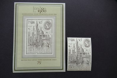 Großbritannien MiNr. 835 Block 3 (Block und Einzelmarke) MNH/postfrisch * * (AM 549)