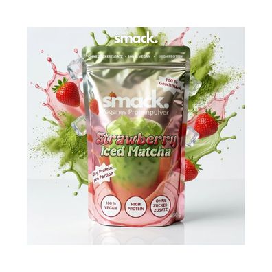 55,33 €/ kg | smack. Veganes Proteinpulver Strawberry Iced Matcha 450g