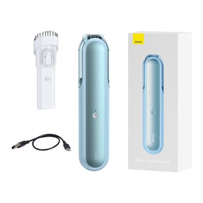 Baseus A1 Mini Kabelloser Autostaubsauger, 4000Pa Saugkraft, 30W Leistung, Blau,