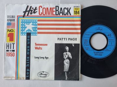 Patti Page - Tennessee Waltz 7'' Vinyl Germany HIT Comeback