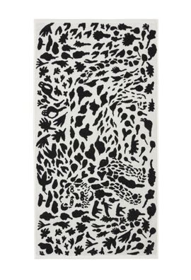 Iittala Oiva Toikka Collection Handtuch 50x70cm Cheetah Schwarz/Weiß 1061275