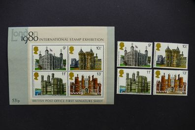 Großbritannien MiNr. 760-763 Block 1 (Block/Einzelmarke) MNH/postfrisch * * (AM 833)