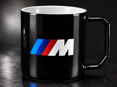 BMW M Logo Motorsport Tasse - schwarz glänzend, 350 ml Limited Edition