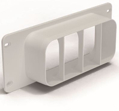 Flachkanal 175x80mm Anschlußadapter Muldenlüfter Sockelleiste Vierkantrohr Küche