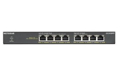 Netgear GS308PP-100EUS Switch Netgear 8x GE GS308PP unmanaged, lüfterlos