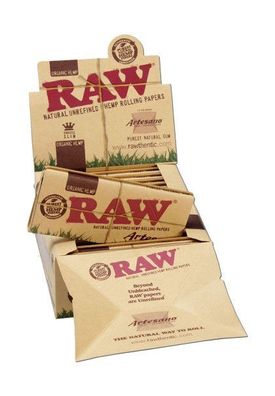 RAW Artesano Organic Hemp Papers KS Slim+Tips