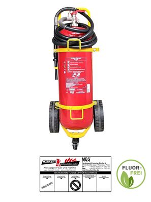 50L fahrbarer Schaum Dauerdruck Feuerlöscher fahrbar nach DIN EN 1866