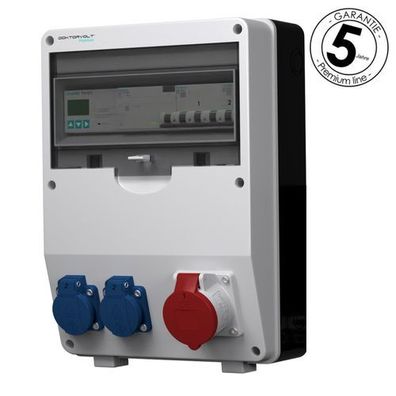 Stromverteiler pTD-S/ FI 16A 2x230V 3P Zähler Siemens und Mennekes Doktorvolt 4784
