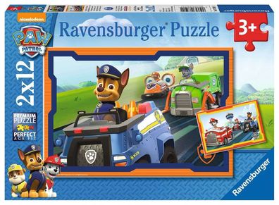 Paw Patrol im Einsatz - Puzzle 2x12 Teile