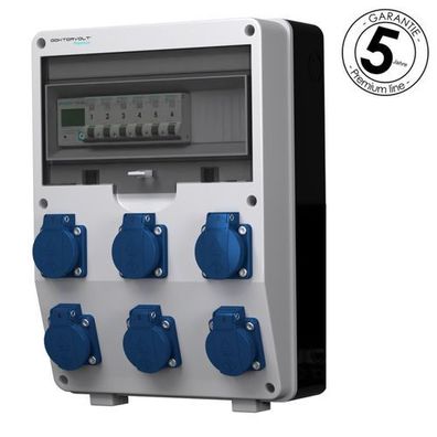 Stromverteiler pTD-S 6x230V 1P Stromzähler Siemens und Mennekes Doktorvolt 4814