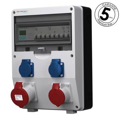 Stromverteiler pTD-S 32A 16A 2x230V 3P Zähler Siemens und Mennekes Doktorvolt 4838