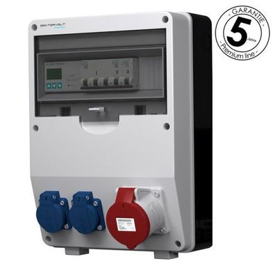 Stromverteiler pTD-S 32A 2x230V 3P Zähler mit Siemens und Mennekes Doktorvolt 4791