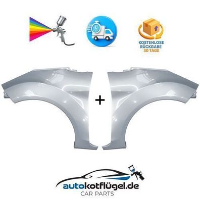 Kotflügel FORD FIESTA MK7 Links + Rechts ZJNC Polar Silber 08-17 Neu Lackiert