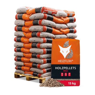 Heizfuxx Holzpellets Red 15kg x 65 Sack 975kg Palette