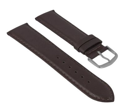 Uhrenarmband XL Büffelkalb Leder Dunkelbraun mit Naht 26408S