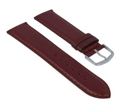 Uhrenarmband XL Büffelkalb Leder Braun mit Naht 26412S