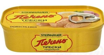 12x Steinhauer Dorschleber Eigenem Saft Öl 12 Dosen je 120g