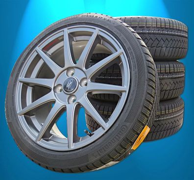 Winterräder Satz Ford Fiesta ab 2017 Continental TS850P 205 45 17 FORD Alu RDKS