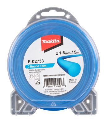 Makita Mähfaden rund 1,6mm x 15m E-02733 Round Trim • rund • Ø 1,6 mm • 15 m