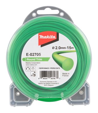 Makita Mähfaden rund 2,0mm x 15m E-02705 Round Trim • rund • Ø 2,0 mm • 15 m