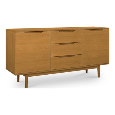 Sideboard Enimeta Eiche Natur 160 cm - 2 Türen, 3 Schubladen & Soft-Close