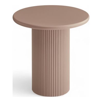 Couchtisch Evan Ø50 cm Mocha Mousse - Moderner Beistelltisch mit zentralem Standfuß