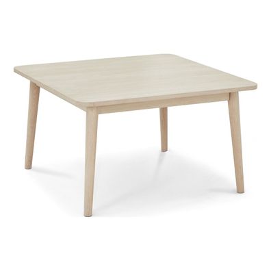 Couchtisch Gorbin 90x90 cm Eiche Whitewash - Modern mit Massivholzbeinen