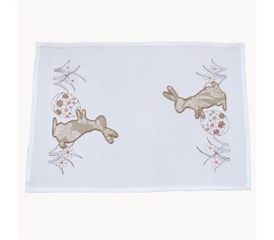 35/50 ecru-bunt Stickerei & Applikation ''Hasen''