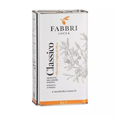 Fabbri Lucca Classico Olivenöl 3 Liter Natives Öl extra vergine Italien Toskana