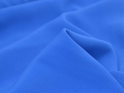 Seidenstoff mit Stretch in uni blau, Crêpe, dünn, leicht - 130cm breit - Stoff
