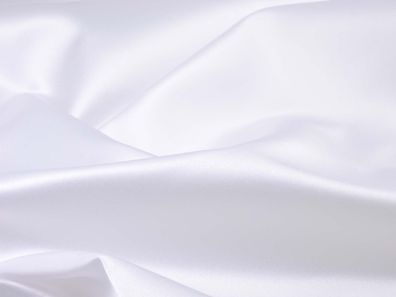 Abendmode Satin, Brautmode, Brautkleid, glänzend, uni weiß - 180cm breit - Stoff
