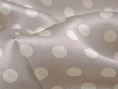 Seide, reine Seide in beige mit Punkten in creme, Blusen - 140cm breit - Stoff