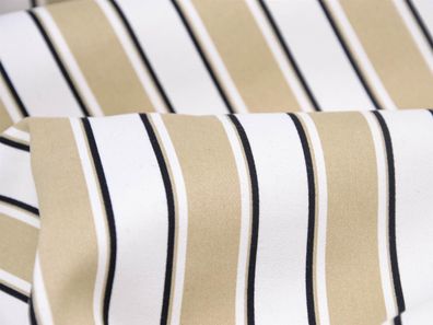 Abendmode Baumwoll-Satin mit Streifen in creme-weiß, beige - 135cm breit - Stoff