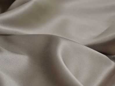 Abendmode Seidenstoff, Satin, Stretch, in uni beige, sand - 140cm breit - Stoff