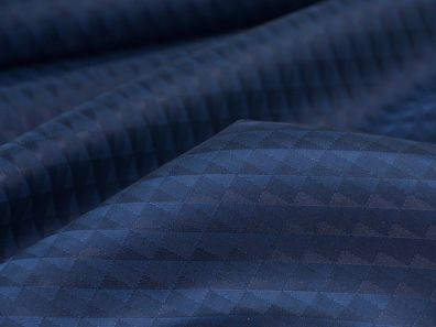 Abendmode, Futterstoff, Taft Stoff, geometrische Muster, blau, dunkelblau - 140cm